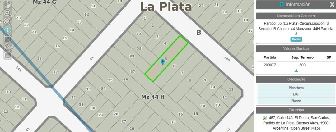 LOTE EN VENTA LA PLATA