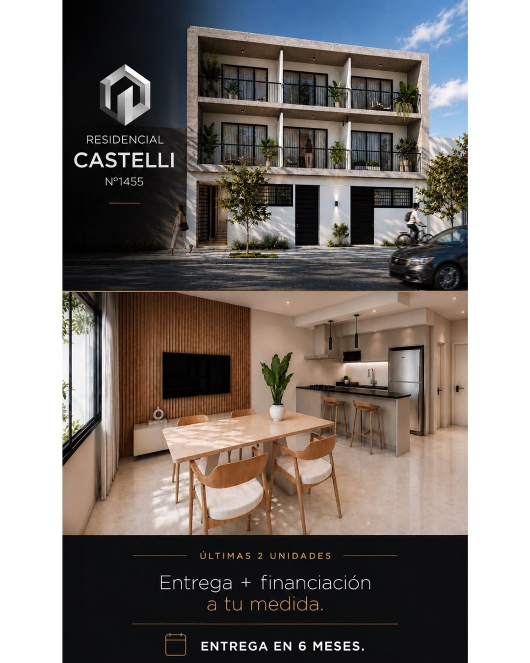 Depto en pozo de 1 dormitorio