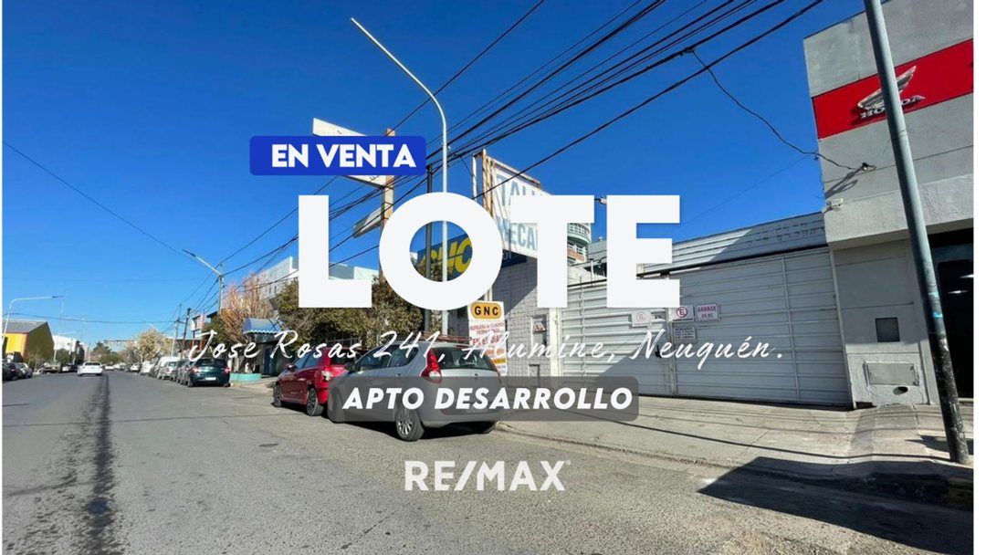 VENTA LOTE APTO DESARROLLO, LOCAL, GALPON