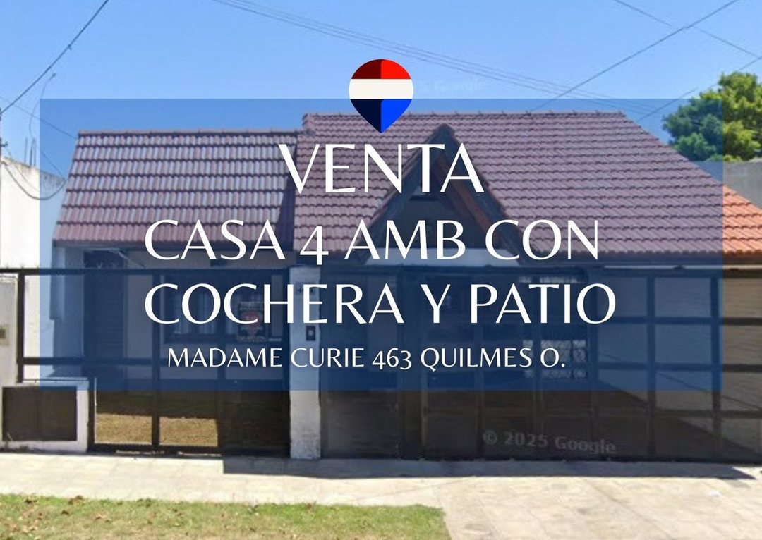 CASA 3 AMB CON PATIO Y COCHERA QUILMES OESTE