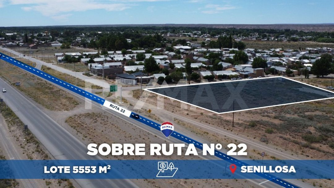 VENTA LOTE 5553 m2 sobre Ruta 22
