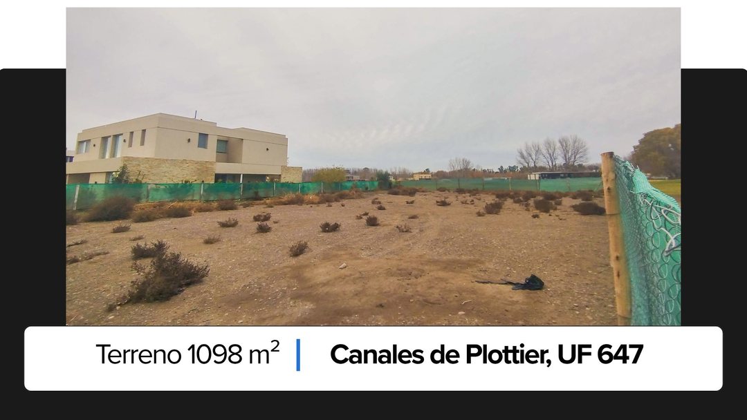 VENTA TERRENO EN CANALES DE PLOTTIER UF 647 NQN