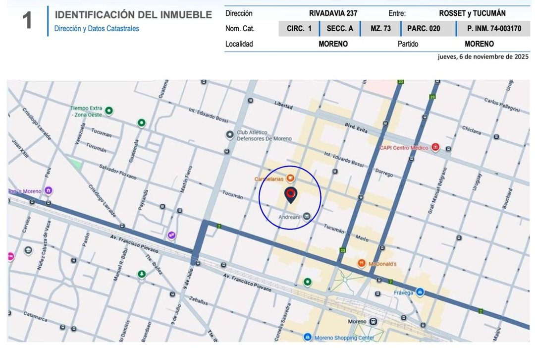 VENTA LOTE EN MORENO