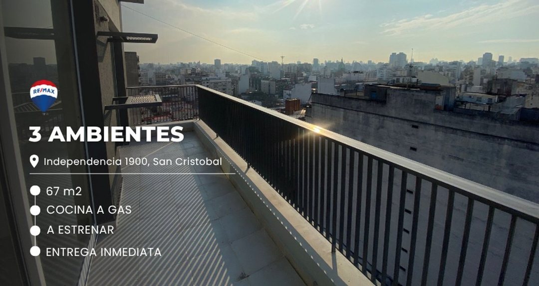 DEPARTAMENTO EN VENTA SAN CRISTOBAL 3 AMBIENTES