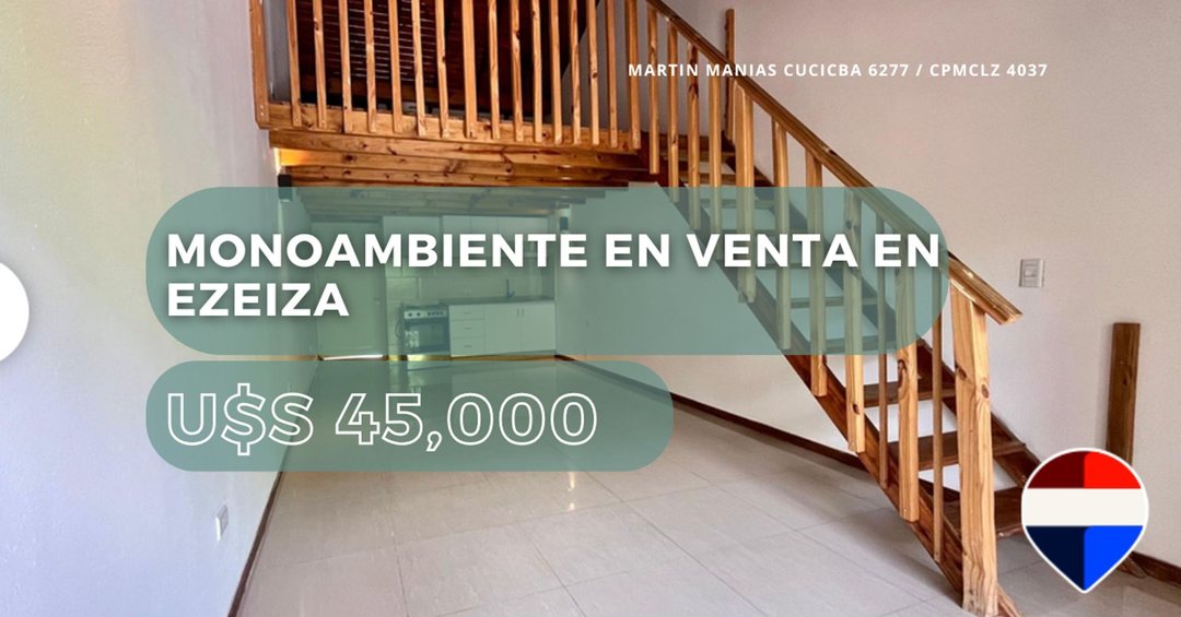 MONOAMBIENTE EN VENTA EN EZEIZA APTA CREDITO