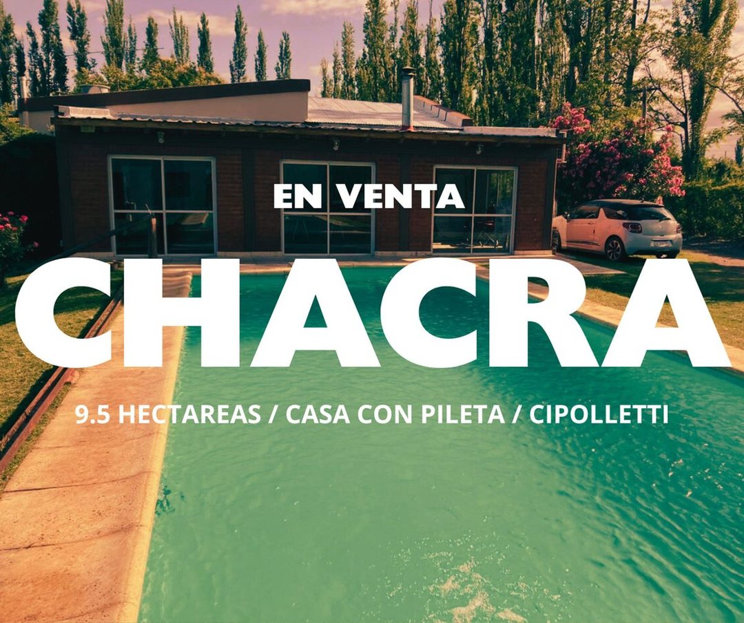 CHACRA CON CASA, GALPON Y PILETA (SUP 95000 m2)