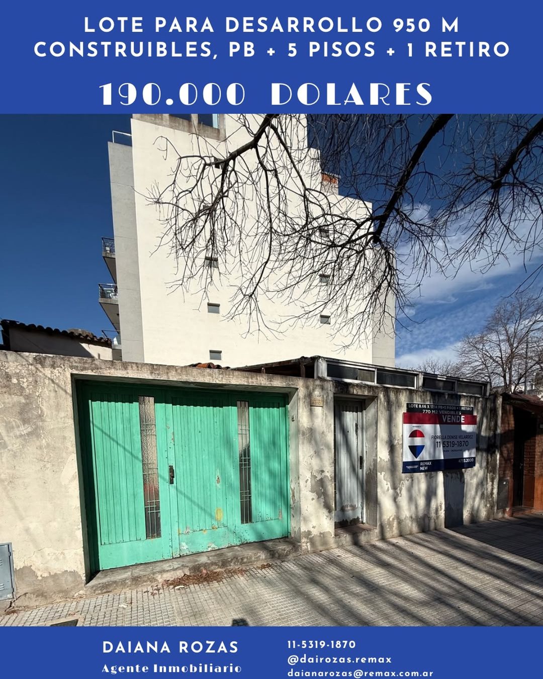 VENTA LOTE EN MONTE CASTRO | 950 M2 CONSTRUIBLES