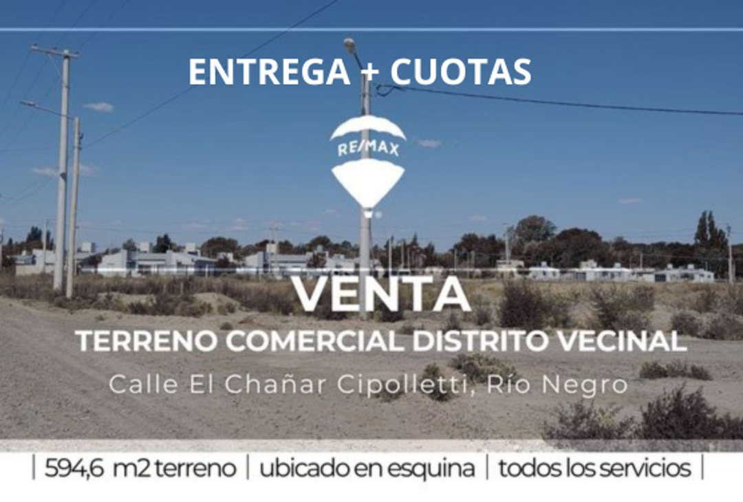 VENTA TERRENO COMERCIAL DISTRITO VECINAL