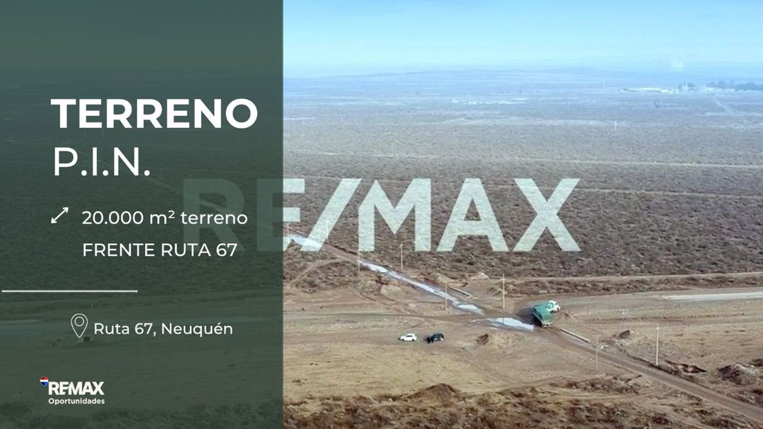 VENTA TERRENO CON FRENTE DE RUTA 67