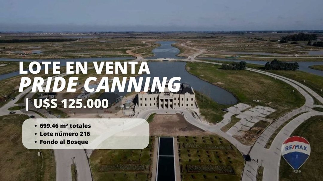 VENTA LOTE PRIDE CANNING OPORTUNIDAD PERMUTA AUTO