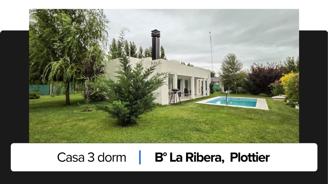CASA 3 DORM EN VENTA,B° Cerrado La Ribera,Plottier