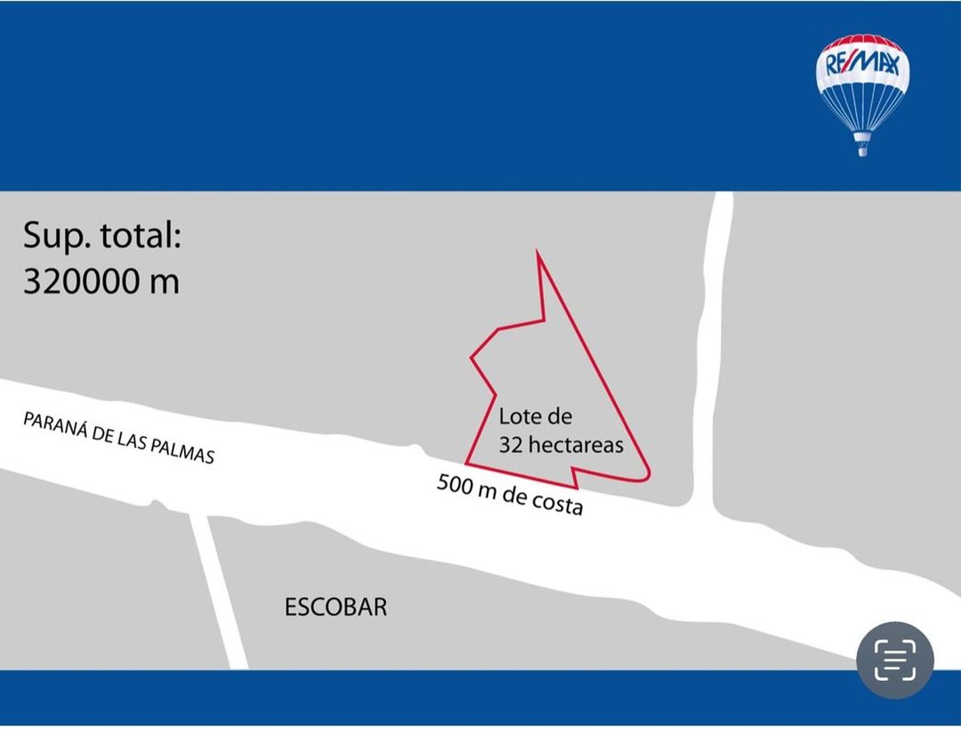 VENTA 32 HECTAREAS ISLAS PARANA de las PALMAS