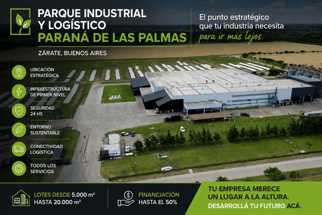 VENTA LOTES PARQUE INDUSTRIAL Y LOGISTICO ZARATE