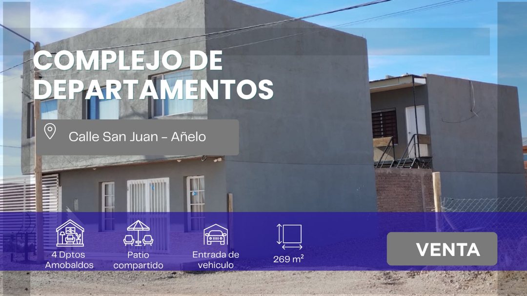 VENTA COMPLEJO 4 DEPARTAMENTOS AMOBLADOS - AÑELO