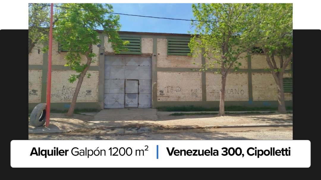 Alquiler de galpón, Venezuela al 300, Cipolletti.