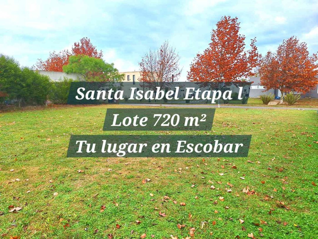 LOTE EN VENTA BARRIO SANTA ISABEL ETAPA 1