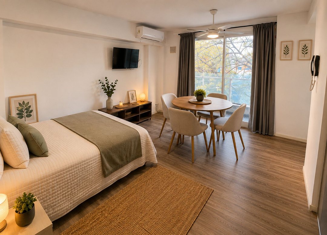 MODERNO MONOAMBIENTE CON BALCÓN EN VENTA. LOURDES