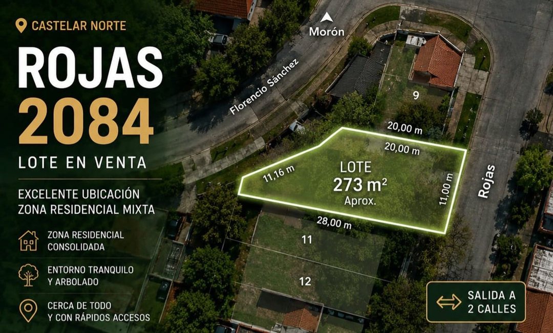 VENTA LOTE 10 x 20 CASTELAR NORTE