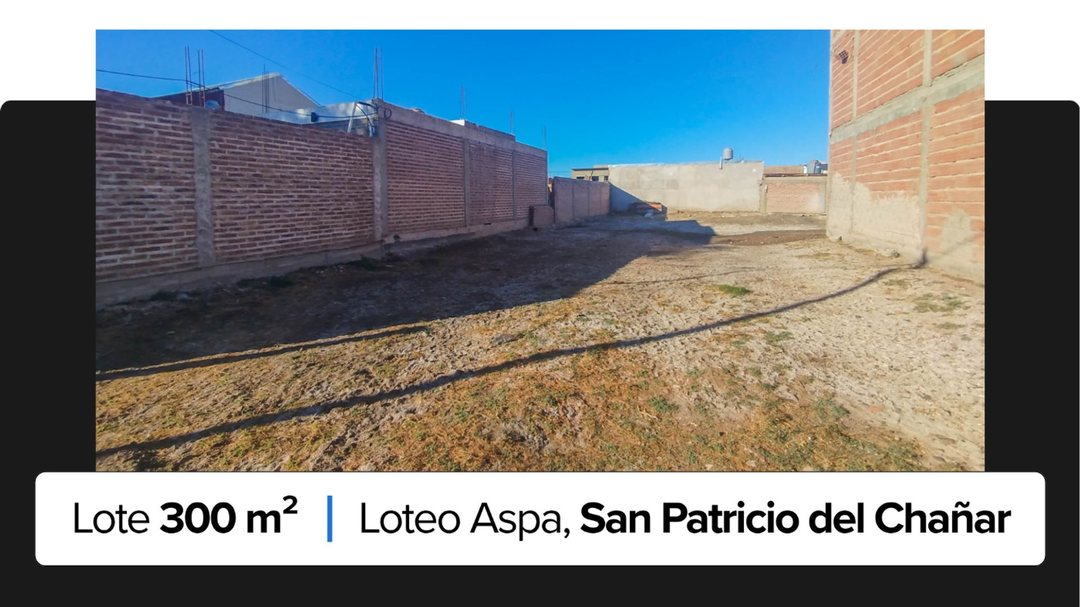 Venta Terreno Loteo Aspa - San Patricio del Chañar