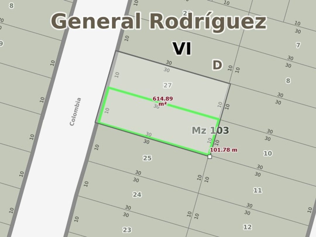 VENTA DE DOS LOTES 600M2 TOTALES GRAL RODRIGUEZ