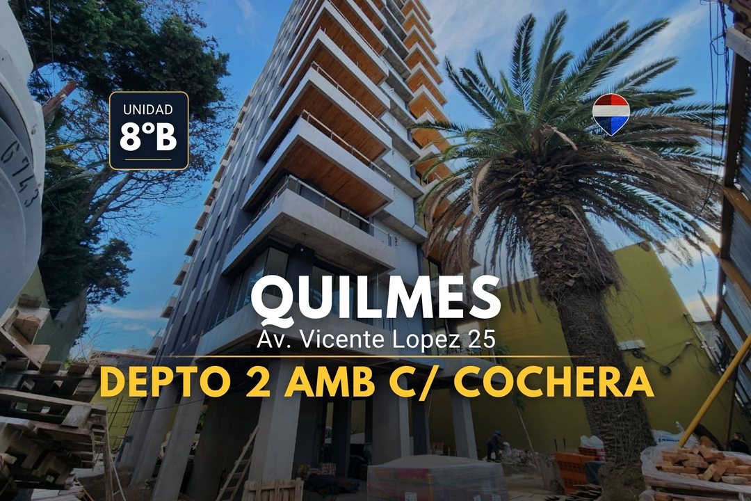 Venta Departamento 2 amb c/ cochera en Quilmes