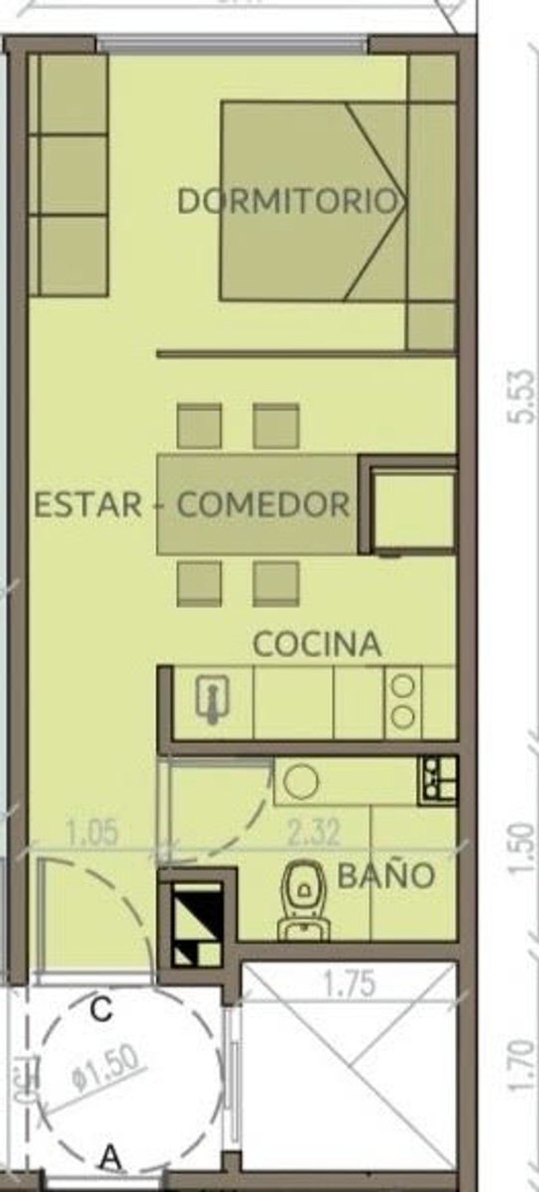 Venta Monoambiente Caballito pozo ideal inversión