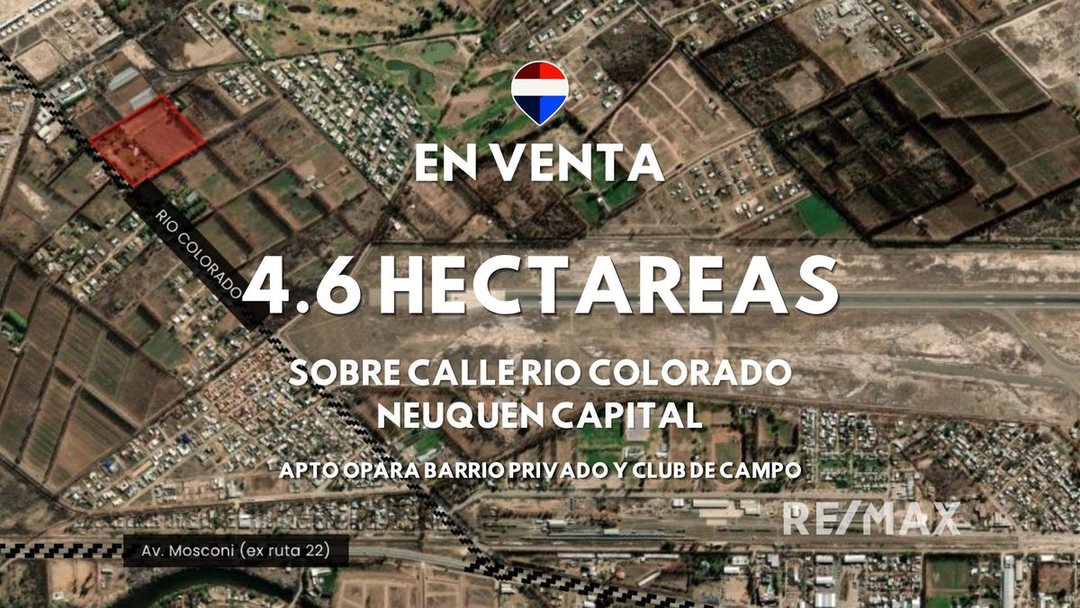 4,6 HECTÁREAS SOBRE RIO COLORADO NEUQUEN CAPITAL