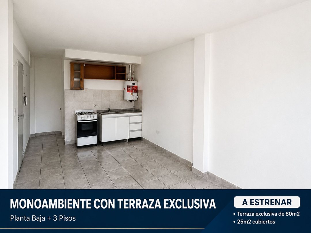VENTA MONOAMBIENTE TERRAZA EXCLUSIVA LAS HERAS