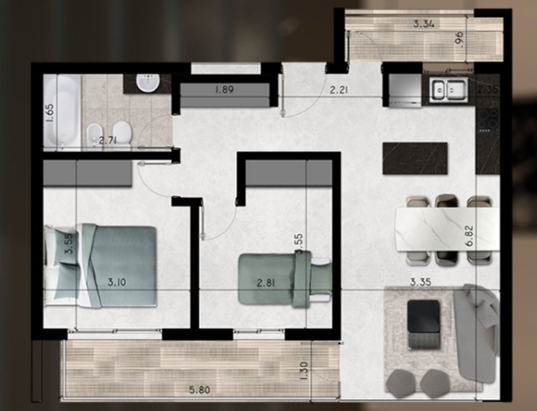 VENTA, DEPARTAMENTO 2 DORMITORIOS - OBRA, LA PLATA