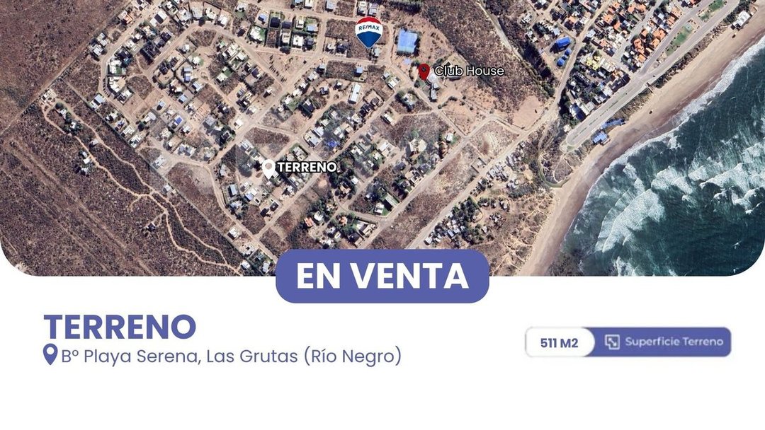 VENTA TERRENO 511 M2 EN PLAYA SERENA LAS GRUTAS