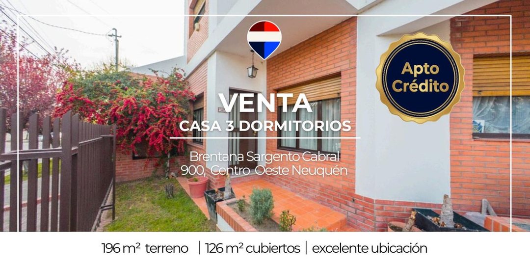 Venta Casa 3 hab. Centro Oeste de Neuquén