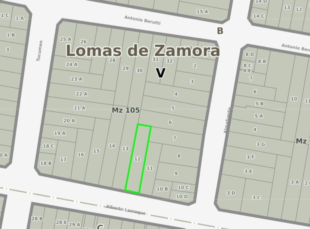 Venta terreno 482m con 2 locales c renta  Banfield