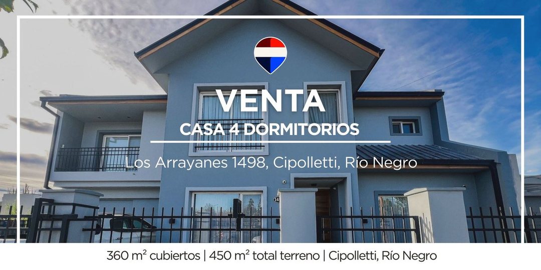 VENTA CASA 4 DORMITORIOS . Bº MANZANAR. CIPOLLETTI