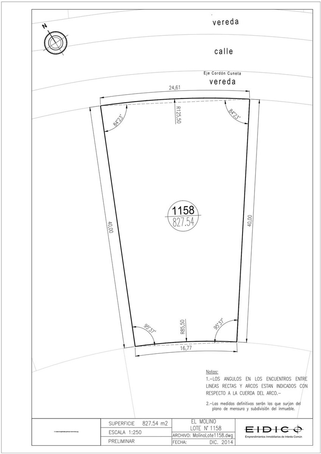 VENTA LOTE HARAS SANTA MARIA MOLINO PLANO APROBADO