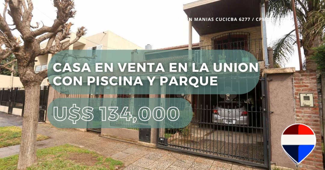 CASA EN VENTA EN LA UNION CON PISCINA Y PARQUE
