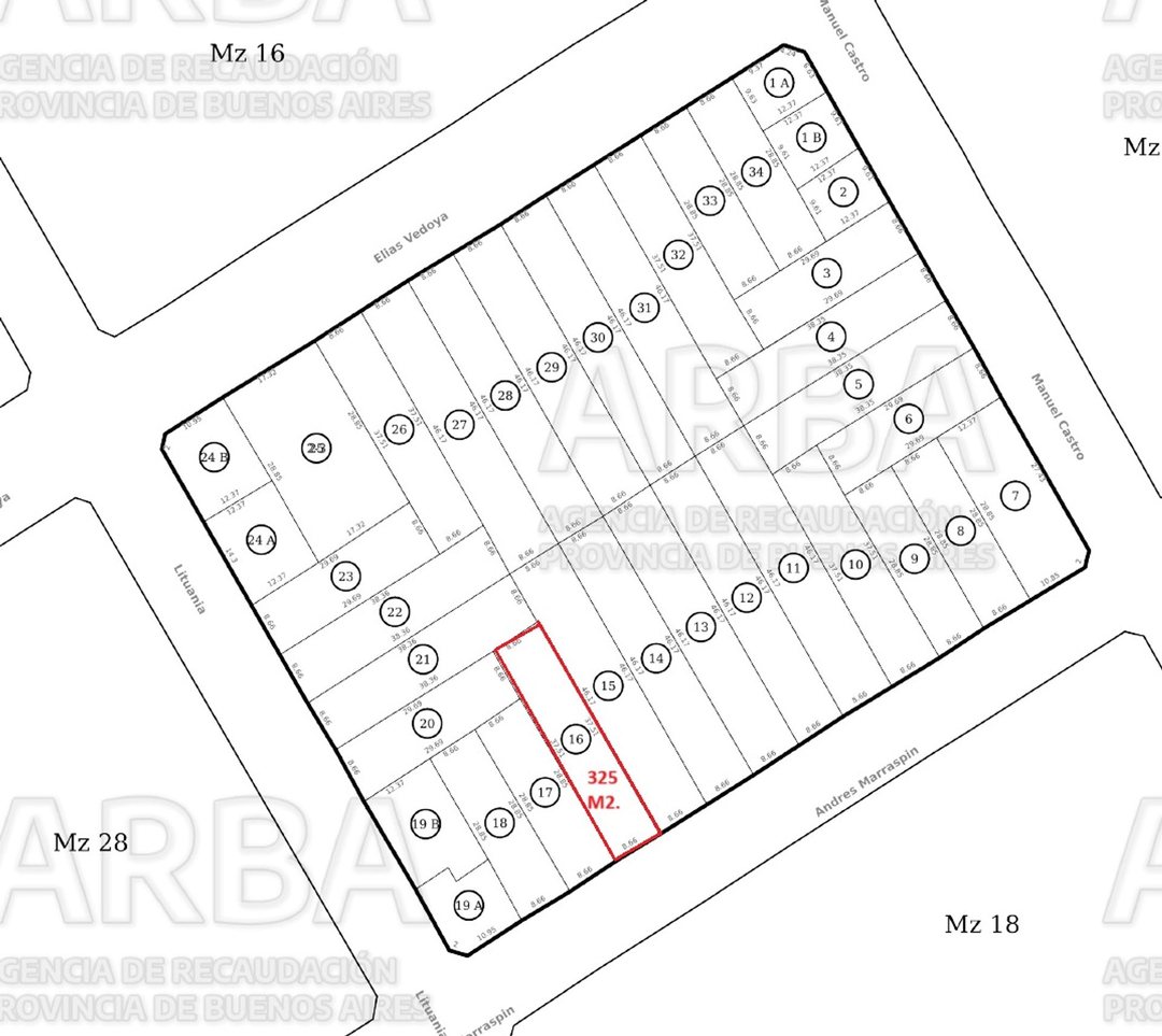 LOTE DE 325 M2. EN R. DE ESCALADA, IDEAL INVERSOR