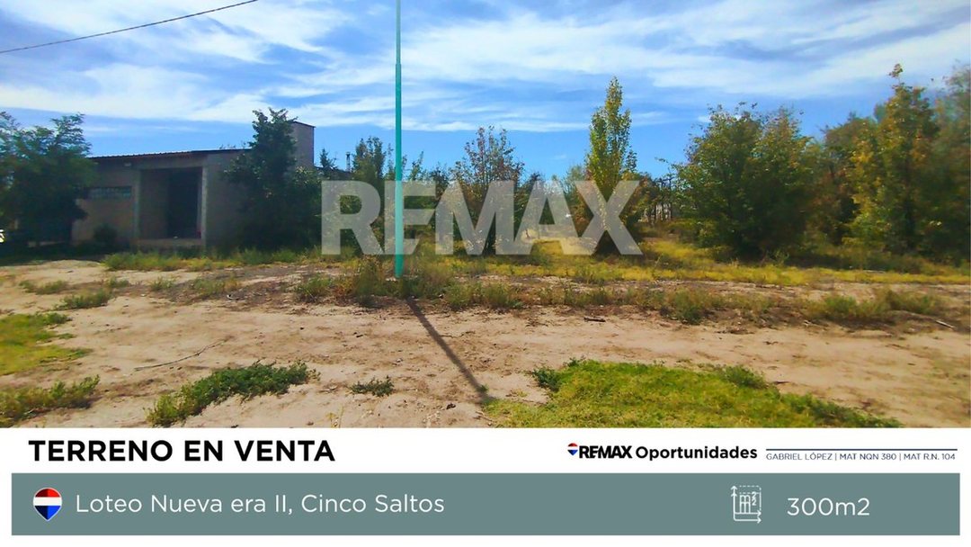 TERRENO LOTEO NUEVA ERA II CINCO SALTOS