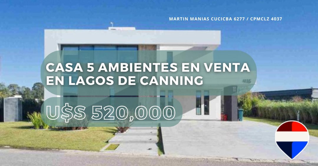 CASA 5 AMBIENTES EN VENTA EN LAGOS DE CANNING