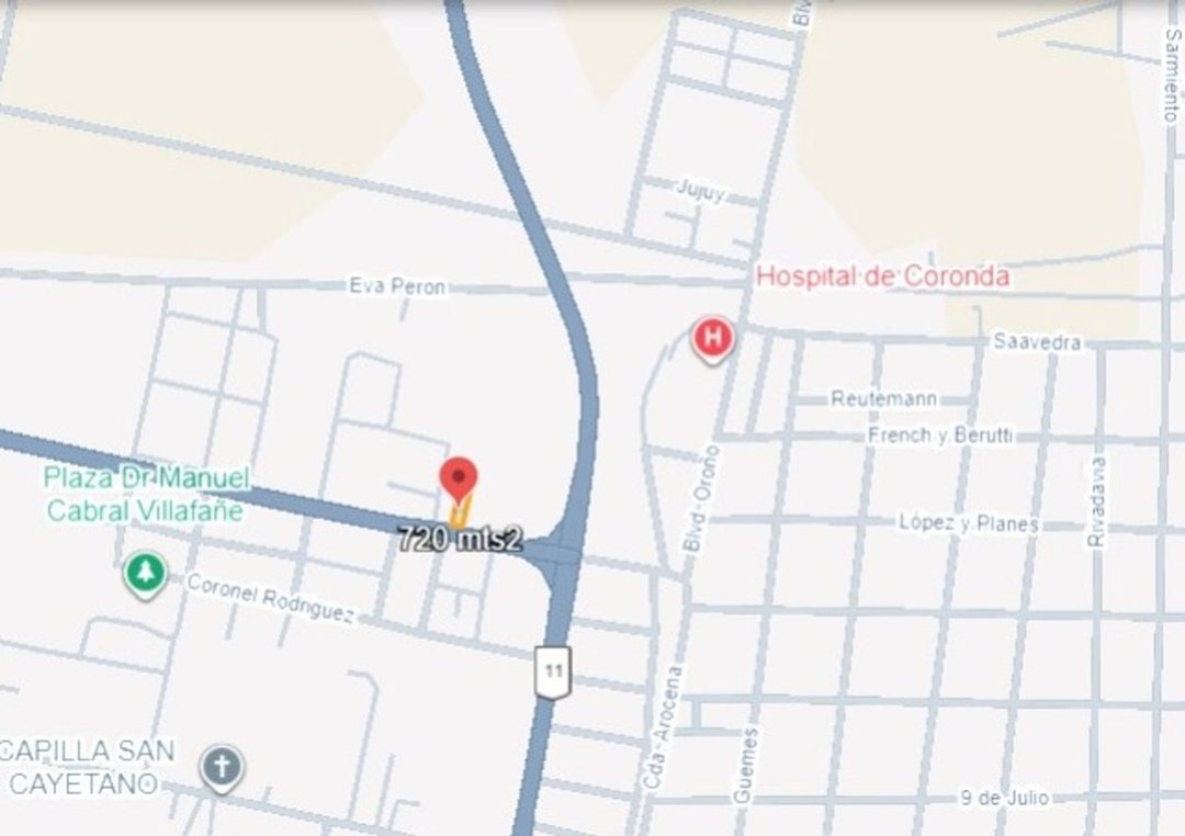 VENTA TERRENO 720 m2 EN CORONDA