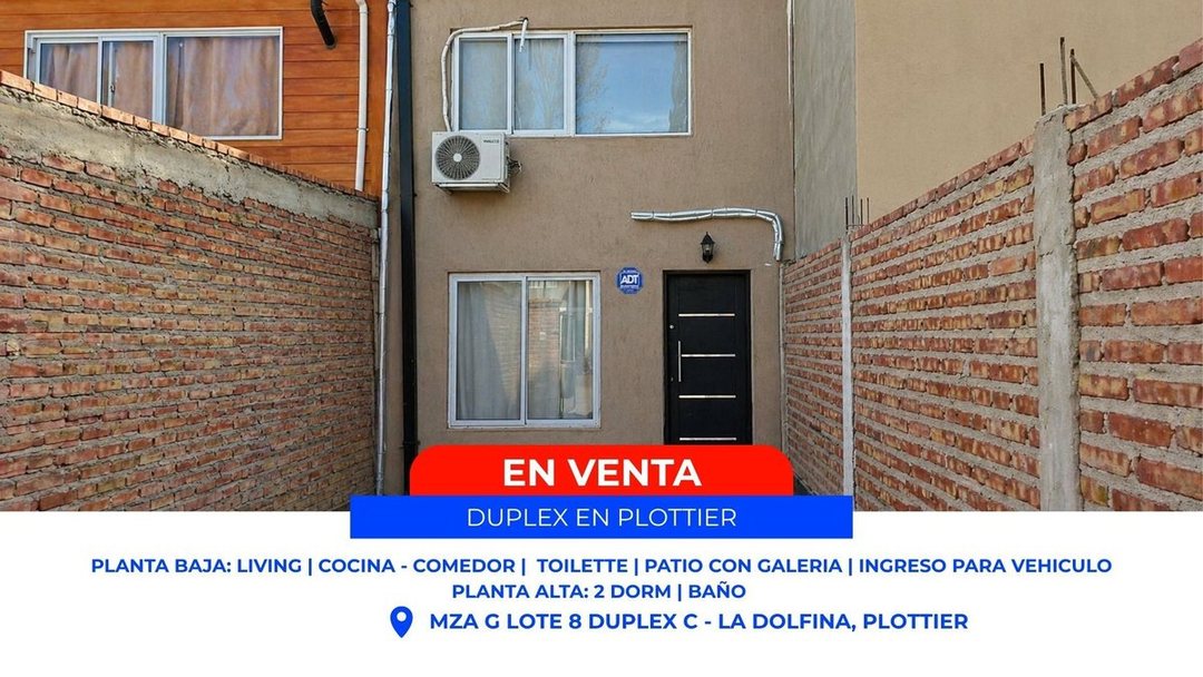 DUPLEX 2 DORM EN VENTA - LA DOLFINA, PLOTTIER