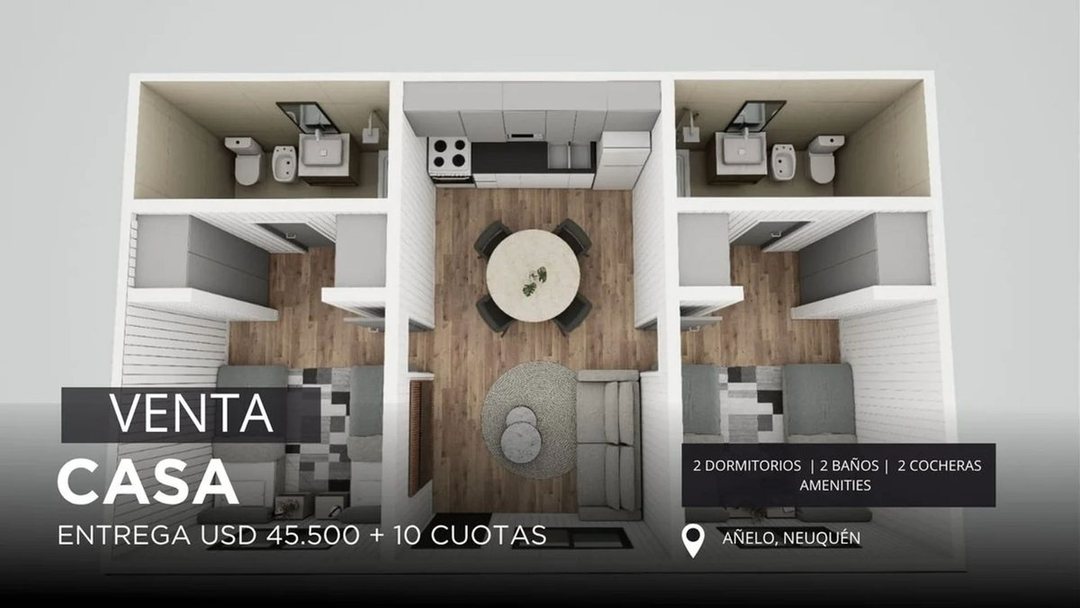 En Venta Casa en Pozo 2 Dormitorios Añelo