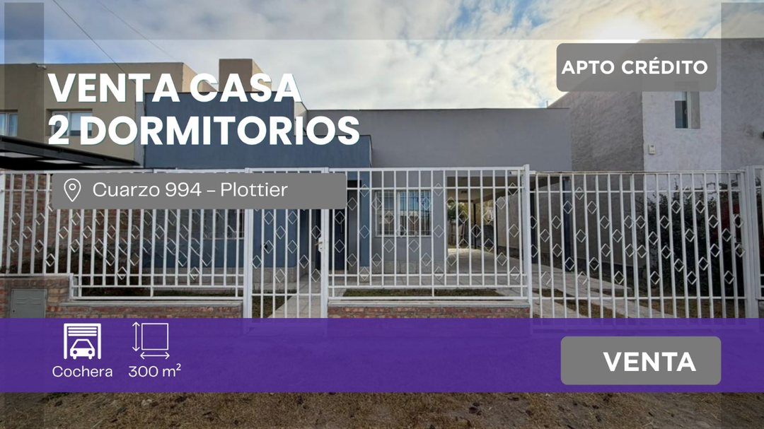 VENTA DE CASA 2 DORMITORIOS EN LA CASONA PLOTTIER