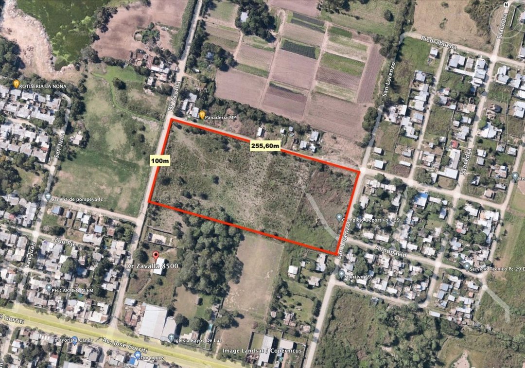 SE VENDE LOTE DE 2,5 HECTAREAS DR ZAVALLA AL 8500