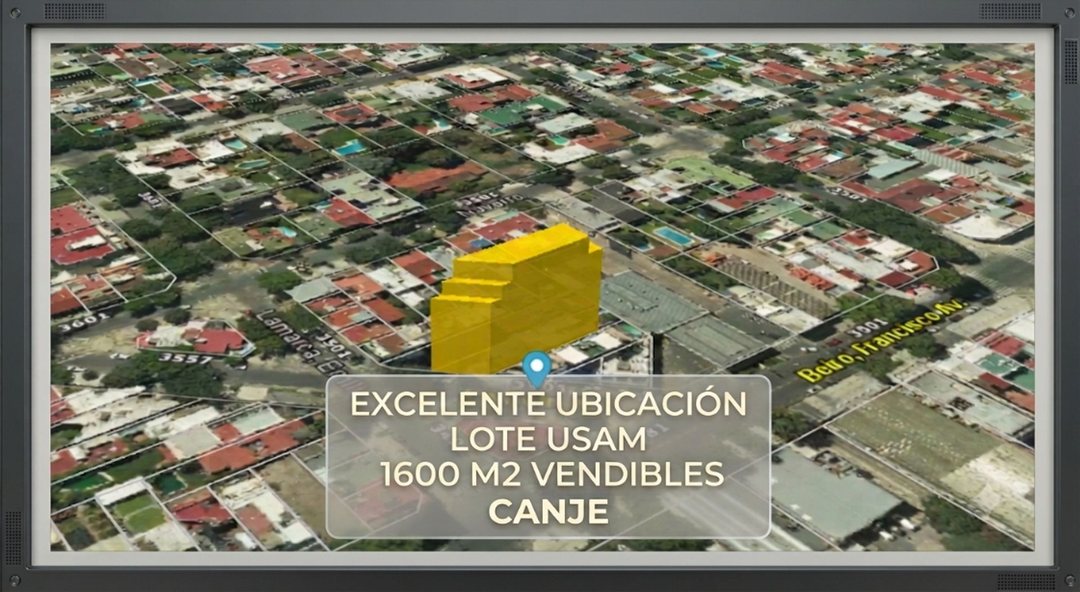 LOTE EN VENTA USAM 1600 M2 VENDIBLES CANJE
