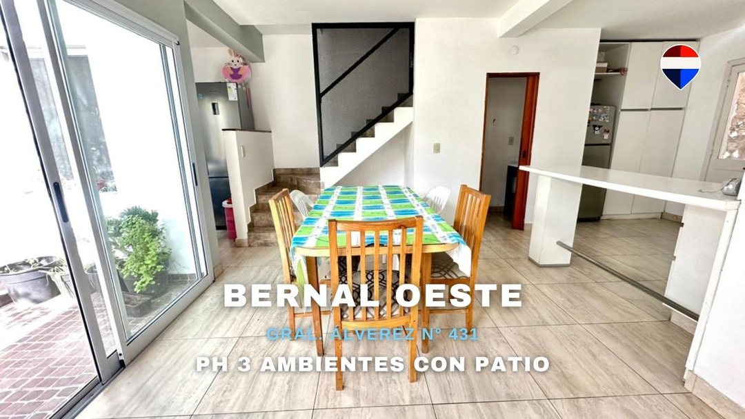 VENTA PH 3 AMBIENTES CON PATIO BERNAL