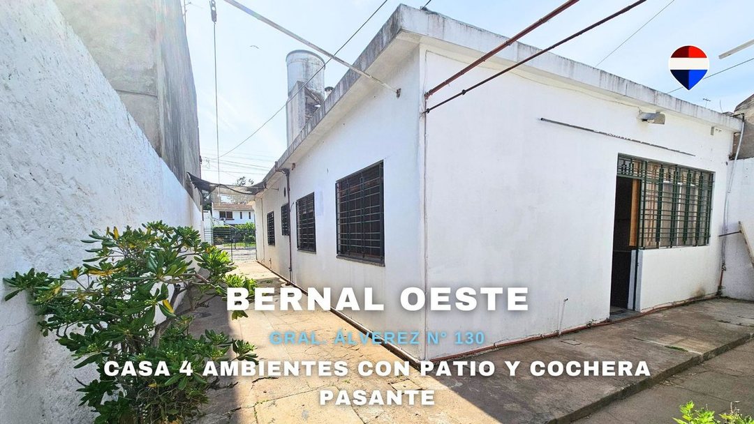 VENTA CASA 4 AMBIENTES CON PATIO EN BERNAL