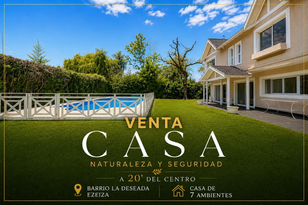 VENTA CASA  BARRIO CERRADO LA DESEADA EZEIZA