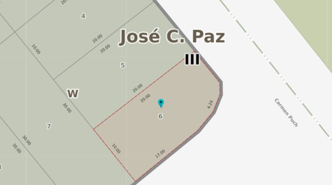 Lote en venta muy buena ubicación José C. Paz