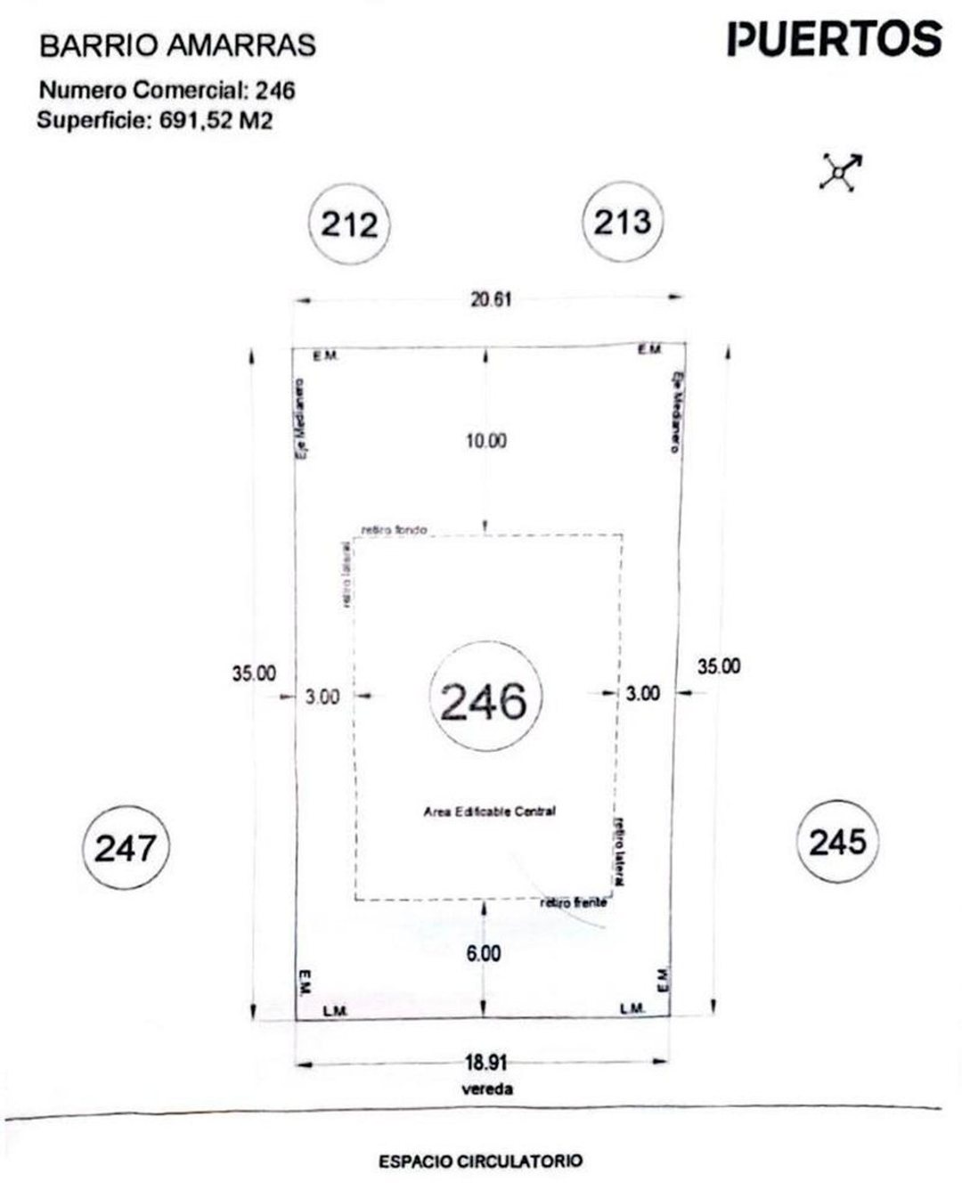 Lote interno en venta en Amarras, Puertos, Escobar