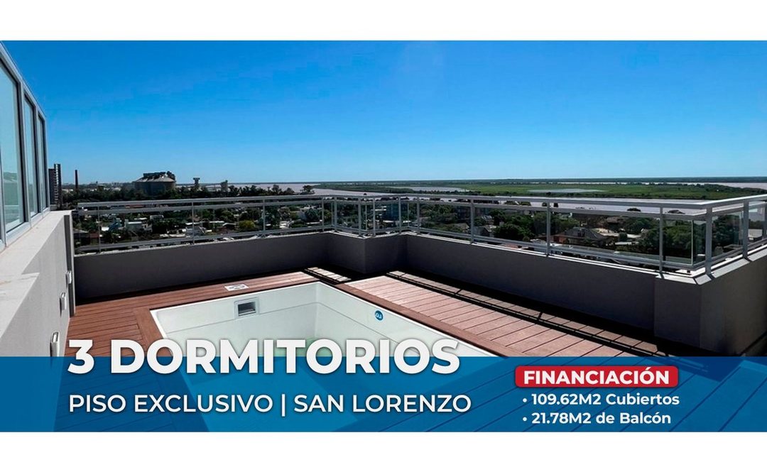 DEPTO VENTA 3 DORMITORIOS PISO EXCLUSIVO VISTA RIO